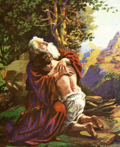 Авраам приносит в жертву Исаака