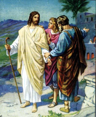 Иисус является ученикам, идущим в Еммаус